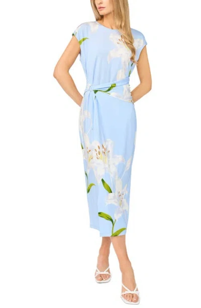 Ted Baker Kaity Floral Clasp Detail Knit Dress In Blue