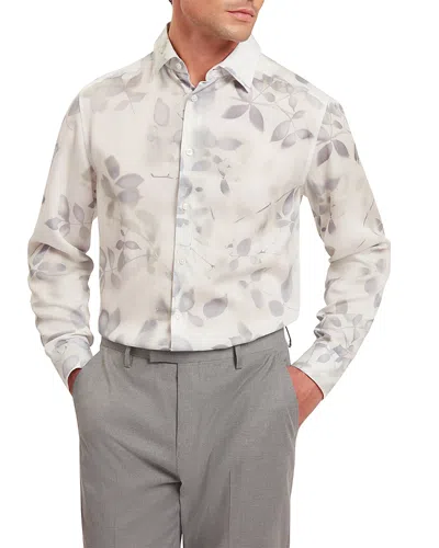 Ted Baker Kalmill Regular Fit Leaf Shadow Print Shirt In White