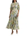 Ted Baker Kandea Puff Sleeve Midi Dress In Ivory