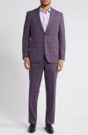 TED BAKER TED BAKER LONDON KARL SLIM FIT PLAID STRETCH WOOL BLEND SUIT