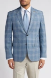 TED BAKER KARL SLIM FIT SOFT CONSTRUCTED PLAID WOOL SPORT COAT