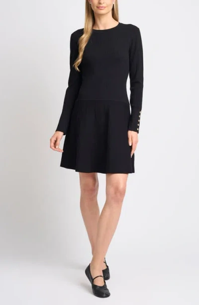 Ted Baker Karla Button Cuff Minidress In Black