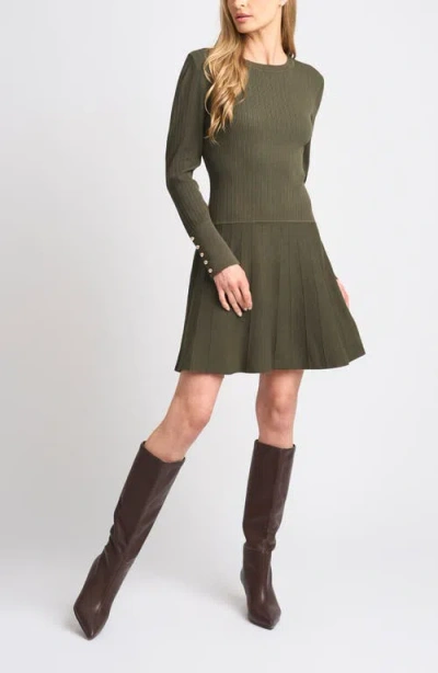 Ted Baker Karla Button Cuff Minidress In Green