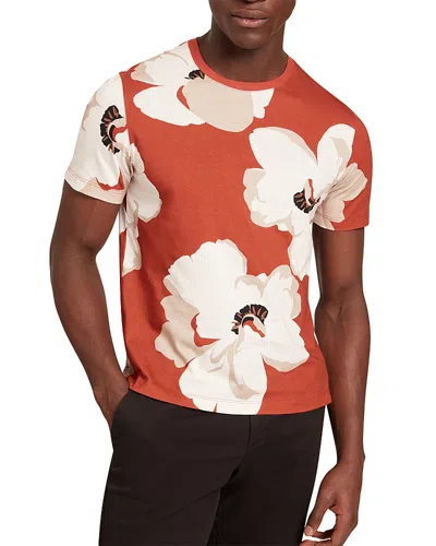 Ted Baker Kathan Bold Floral Print Tee In Red