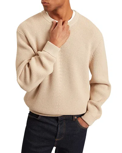 Ted Baker Kemble Long Sleeve Rib Crewneck Sweater In Gray