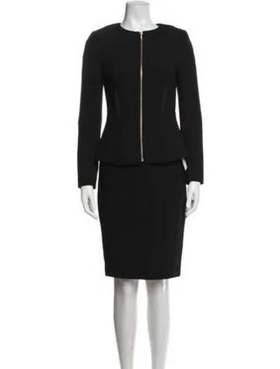 Pre-owned Ted Baker Keyhole Accent Skirt Suit In Black