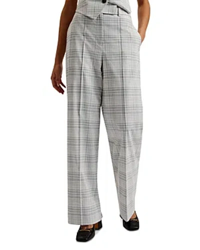 Ted Baker Kick Flare Tailored Pants In Gray