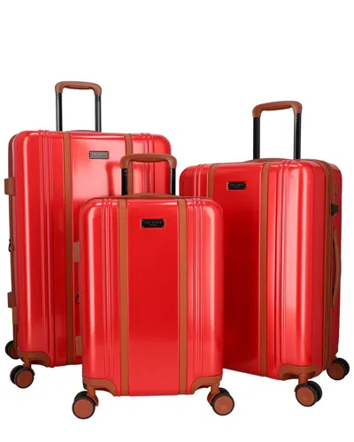 Ted Baker Kingston 3pc Expandable Luggage Set In Red