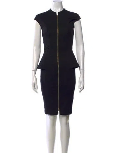 Pre-owned Ted Baker Knee-length Dress In Black