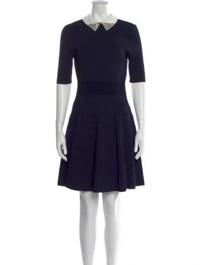 Pre-owned Ted Baker Knee-length Dress In Blue