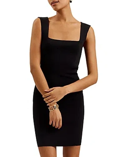 Ted Baker Knitted Bodycon Mini Dress In Black
