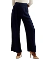 Ted Baker London Krissi High Waist Wide Leg Pants In Navy