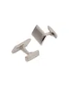 Ted Baker Kristol Brushed Metal Cufflinks In Silver
