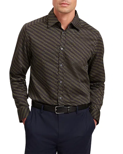 Ted Baker Kristov Regular Fit Bold Geo Cotton Tee In Brown