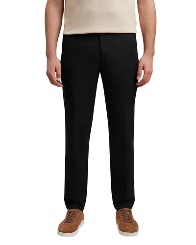 Ted Baker Kumart Washed Linen Blend Slim Fit Trousers In Black