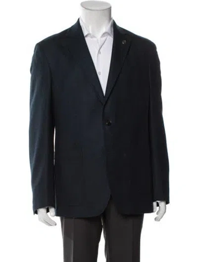 Pre-owned Ted Baker Kyle Wool Blazer In Blue