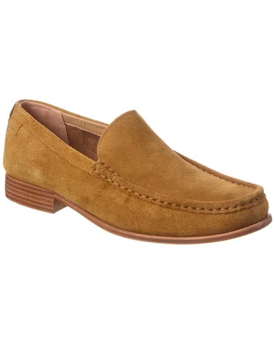 Ted Baker Labis Suede Penny Loafer In Gold
