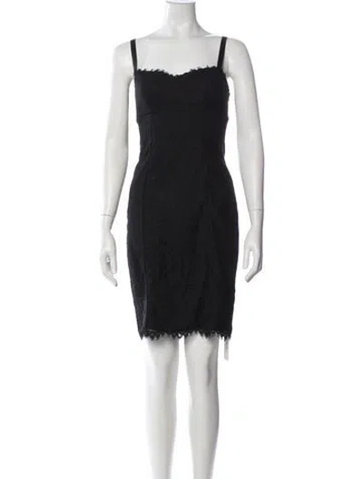 Pre-owned Ted Baker Lace Mini Dress In Black