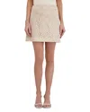 Ted Baker Cotton Blend Lace Miniskirt In Neutral