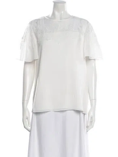 Pre-owned Ted Baker Lace Pattern Jacket In White