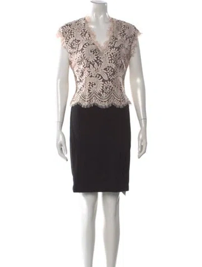Pre-owned Ted Baker Lace Pattern Knee-length Dress