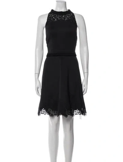 Pre-owned Ted Baker Lace Pattern Knee-length Dress W/ Tags In Black