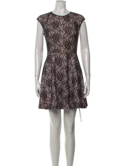 Pre-owned Ted Baker Lace Pattern Mini Dress