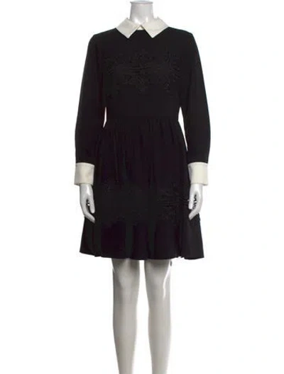 Pre-owned Ted Baker Lace Pattern Mini Dress In Black