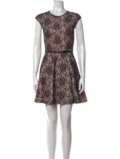 Pre-owned Ted Baker Lace Pattern Mini Dress In Multi