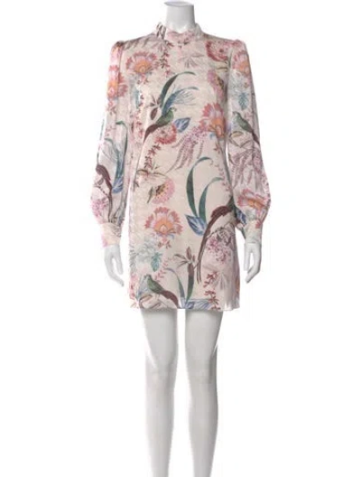 Pre-owned Ted Baker Lace Pattern Mini Dress In Pink