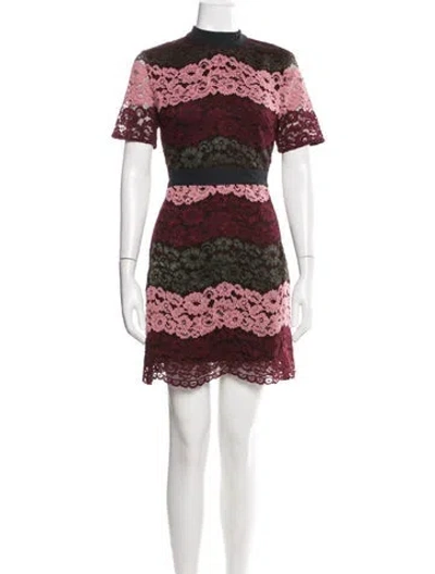 Pre-owned Ted Baker Lace Pattern Mini Dress W/ Tags In Multi