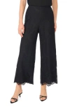 Ted Baker Lace Pull On Wide Leg Pants In Black
