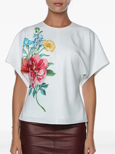 Ted Baker Lahnaa Floral-print Blouse In White