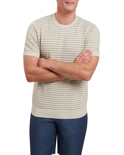 Ted Baker Lain Textured Striped Tee In Ecru