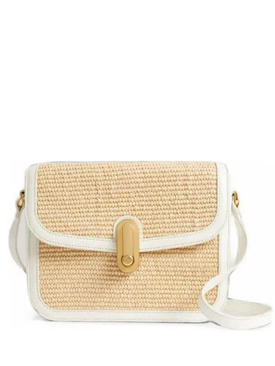 Ted Baker Large Kkassia Woven-design Leather-trim Belt Bag In Black
