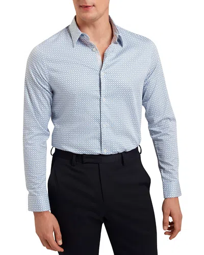 Ted Baker Latimor Slim Fit Button Front Shirt In Blue