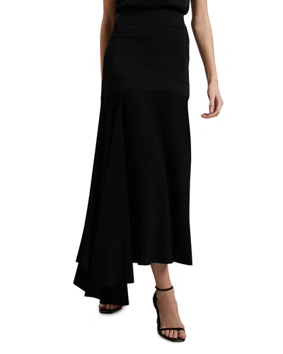 Ted Baker Laurrie Asymmetrical Hem Skirt In Black