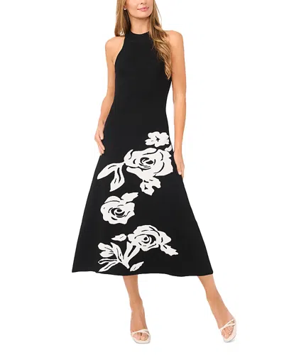 Ted Baker Lavita Halter Floral Midi Dress In Black