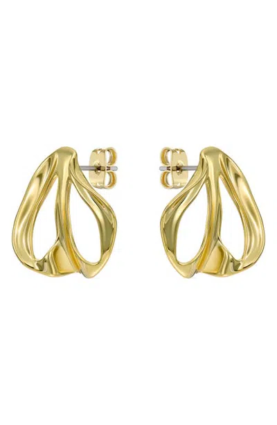 Ted Baker Leah Abstract Leaf Stud Earrings In Gold