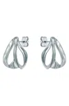 Ted Baker Leah Abstract Leaf Stud Earrings In Silver