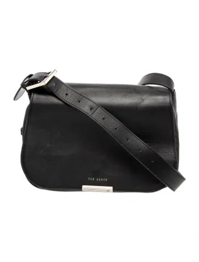 Pre-owned Ted Baker Leather Baguetta In Black