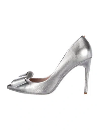 Pre-owned Ted Baker Leather Bow Accents Pumps