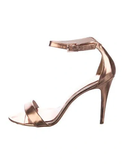 Pre-owned Ted Baker Leather Bow Accents Sandals In Pink