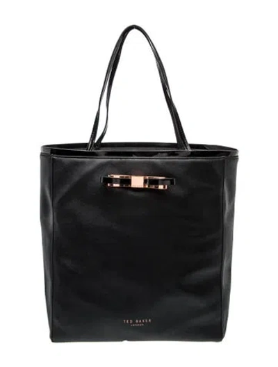 Pre-owned Ted Baker Leather Bucket Bag In Black