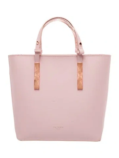 Pre-owned Ted Baker Leather Bucket Bag In Pink