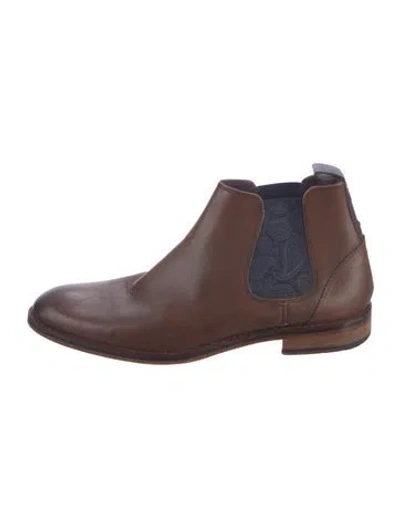 Pre-owned Ted Baker Leather Chelsea Boots In Brown