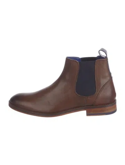 Pre-owned Ted Baker Leather Chelsea Boots In Brown