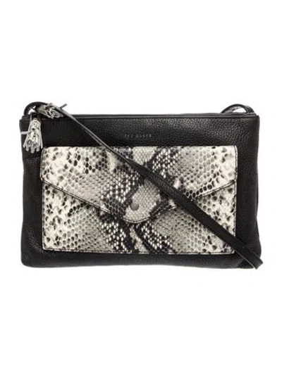 Pre-owned Ted Baker Leather Clutch In Black
