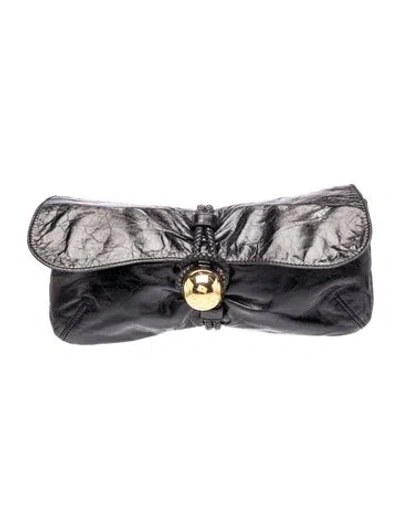 Pre-owned Ted Baker Leather Clutch In Black