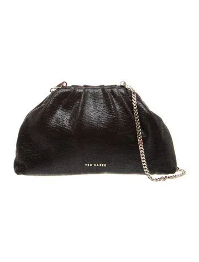 Pre-owned Ted Baker Leather Clutch In Black